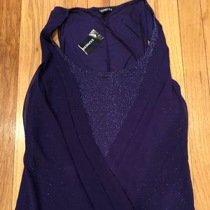 Express purple Sleevless shirt